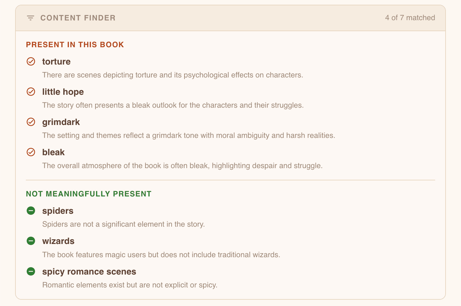 Content Finder demo